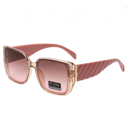 Damskie okulary przeciwsłoneczne z filtrem UV400 Beż/Róż SV102D